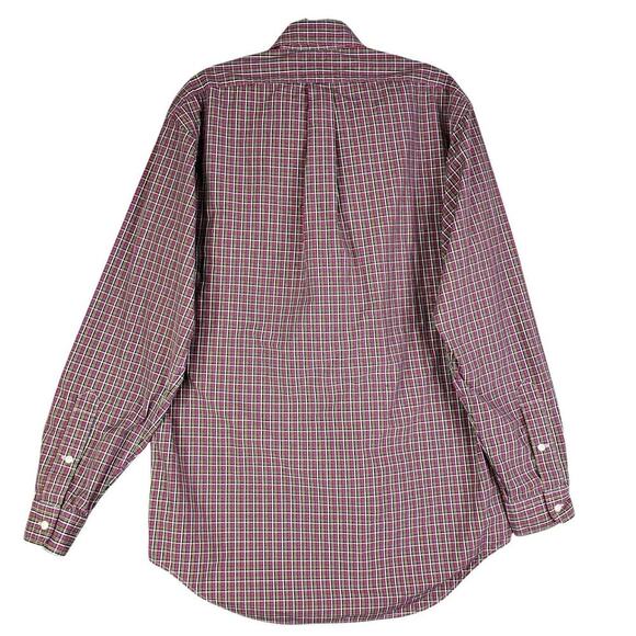 Polo Ralph Lauren Oxford Shirt Men's Size Small S Red Plaid LS Button Down - Picture 3 of 8